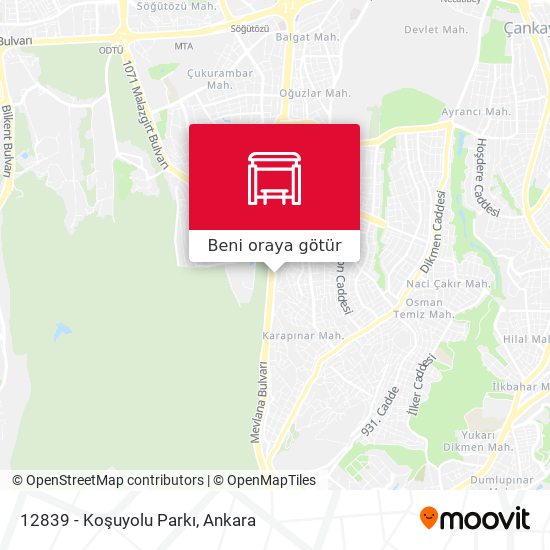 12839 - Koşuyolu Parkı harita