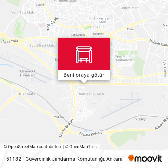 51182 - Güvercinlik Jandarma Komutanliği harita