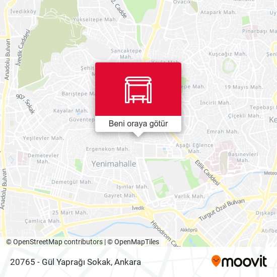 20765 - Gül Yaprağı Sokak harita