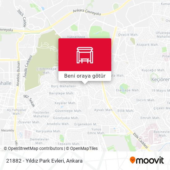 21882 - Yıldız Park Evleri harita