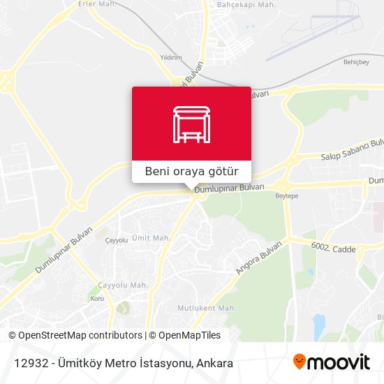12932 - Ümitköy Metro İstasyonu harita