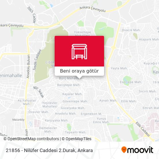 21856 - Nilüfer Caddesi 2.Durak harita
