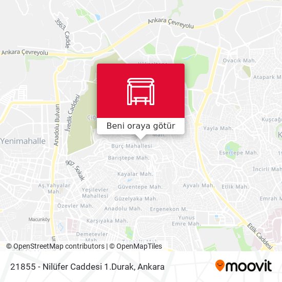 21855 - Nilüfer Caddesi 1.Durak harita
