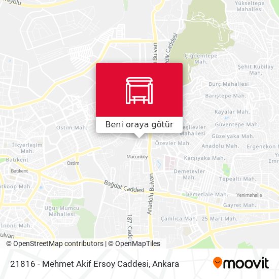 21816 - Mehmet Akif Ersoy Caddesi harita