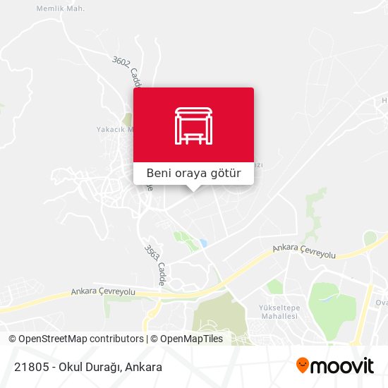 21805 - Okul Durağı harita