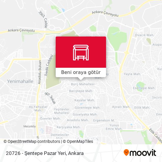 20726 - Şentepe Pazar Yeri harita