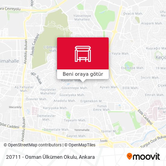 20711 - Osman Ülkümen Okulu harita