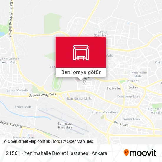 21561 - Yenimahalle Devlet Hastanesi harita