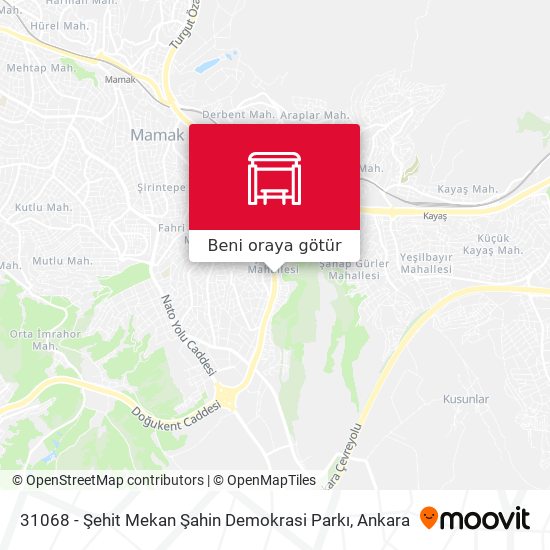 31068 - Şehit Mekan Şahin Demokrasi Parkı harita