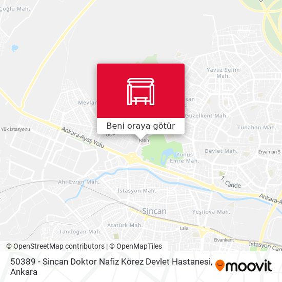 50389 - Sincan Doktor Nafiz Körez Devlet Hastanesi harita