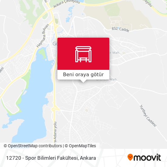12720 - Spor Bilimleri Fakültesi harita