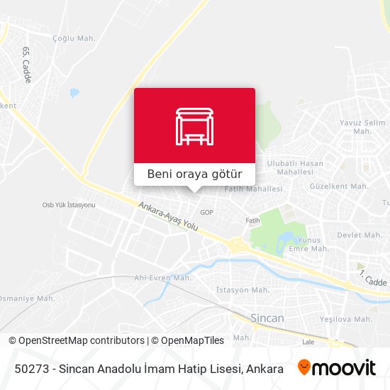 50273 - Sincan Anadolu İmam Hatip Lisesi harita