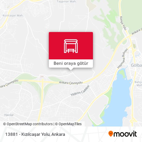 13881 - Kızılcaşar Yolu harita