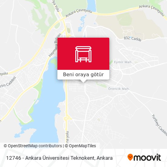 12746 - Ankara Üniversitesi Teknokent harita