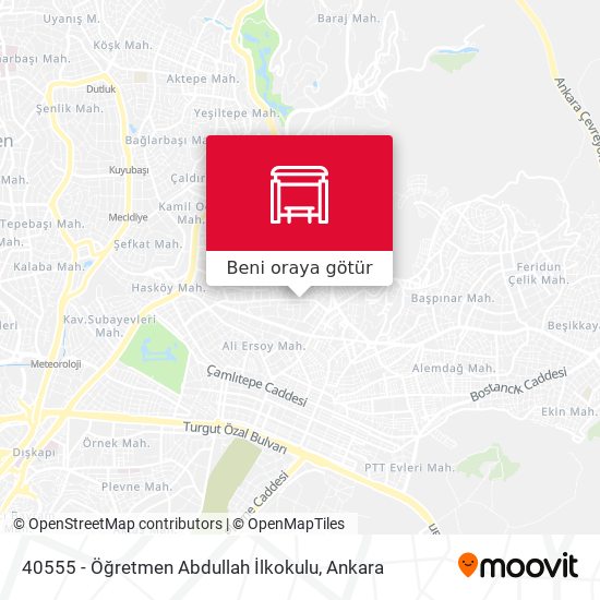 40555 - Öğretmen Abdullah İlkokulu harita