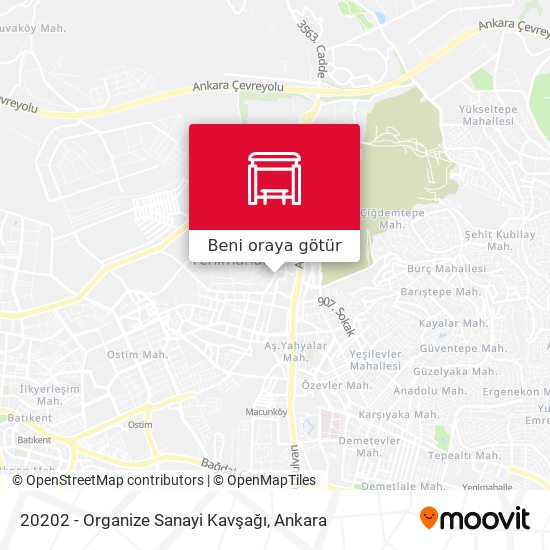 20202 - Organize Sanayi Kavşağı harita