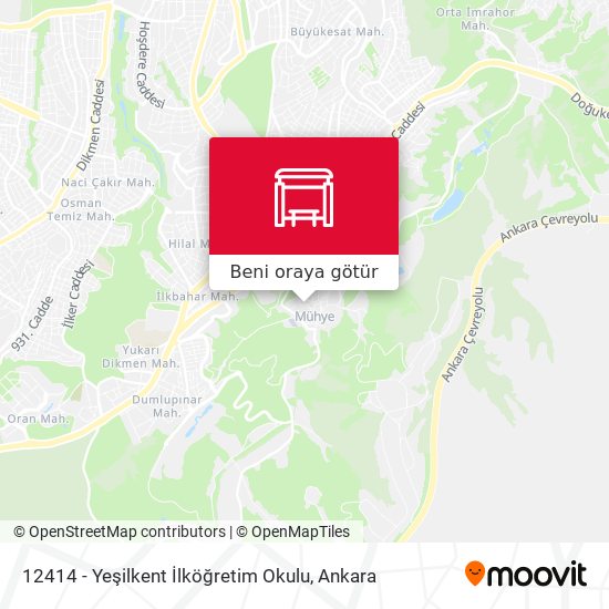 12414 - Yeşilkent İlköğretim Okulu harita