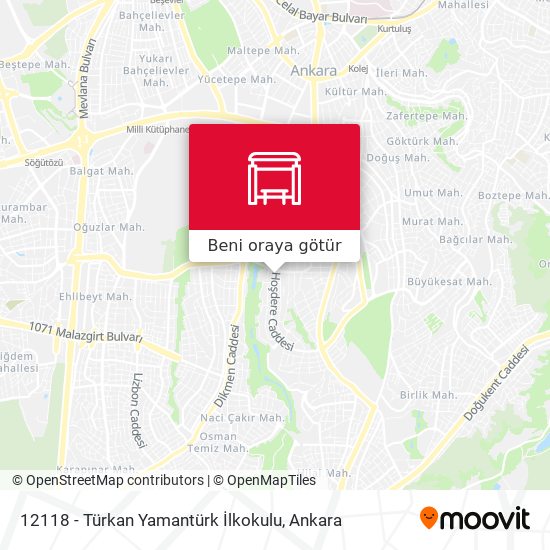12118 - Türkan Yamantürk İlkokulu harita