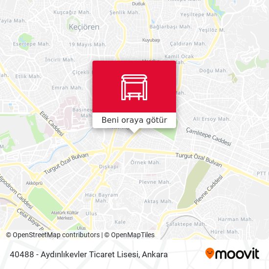 40488 - Aydınlıkevler Ticaret Lisesi harita