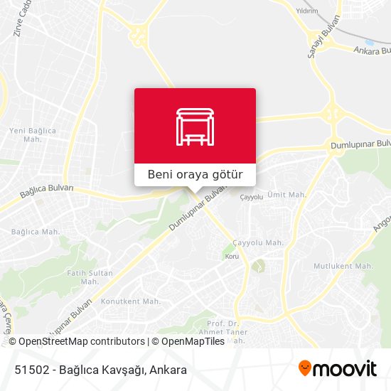51502 - Bağlıca Kavşağı harita