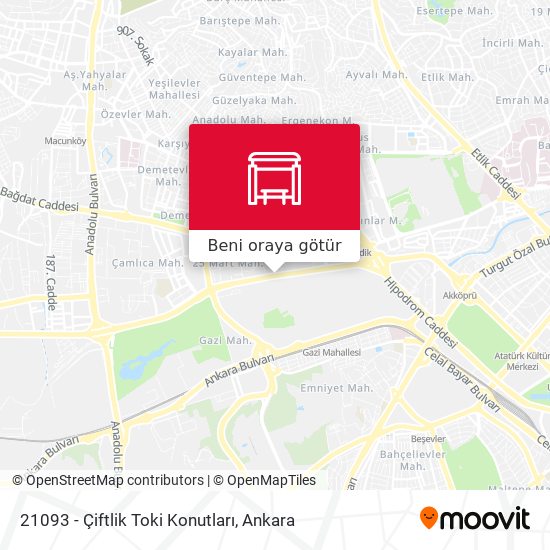 21093 - Çiftlik Toki Konutları harita