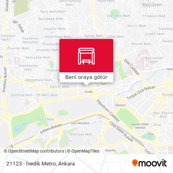 21123 - İvedik Metro harita