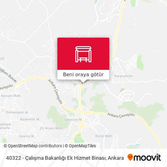 40322 - Çalışma Bakanlığı Ek Hizmet Binası harita
