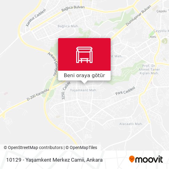 10129 - Yaşamkent Merkez Camii harita