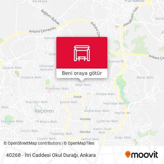 40268 - İtri Caddesi Okul Durağı harita