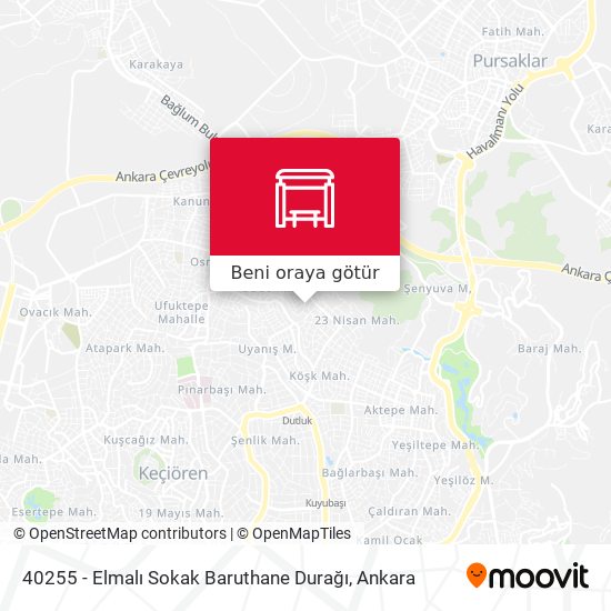 40255 - Elmalı Sokak Baruthane Durağı harita