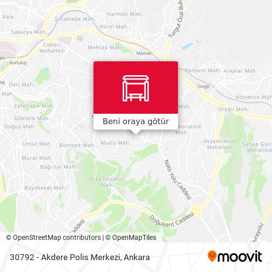 30792 - Akdere Polis Merkezi harita