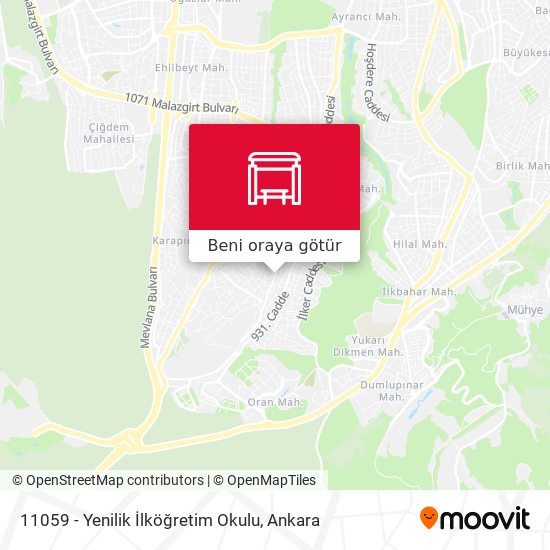11059 - Yenilik İlköğretim Okulu harita