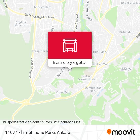 11074 - İsmet İnönü Parkı harita