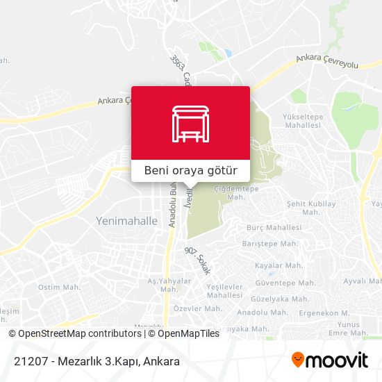 21207 - Mezarlık 3.Kapı harita