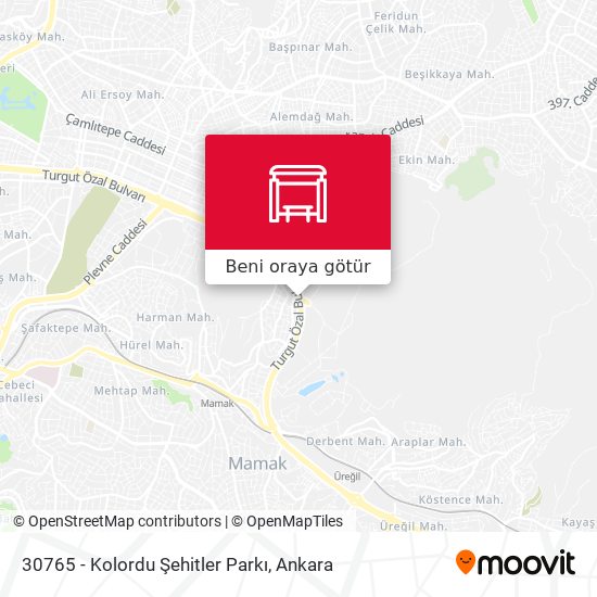 30765 - Kolordu Şehitler Parkı harita