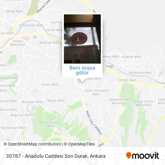 30787 - Anadolu Caddesi Son Durak harita