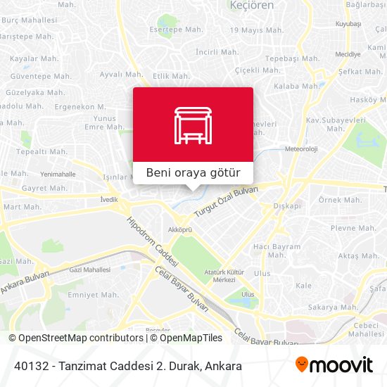 40132 - Tanzimat Caddesi 2. Durak harita
