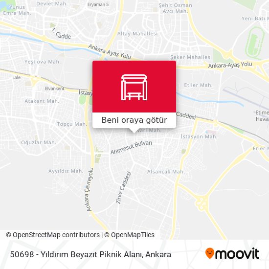50698 - Yıldırım Beyazıt Piknik Alanı harita