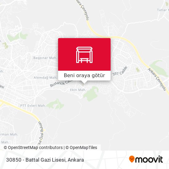 30850 - Battal Gazi Lisesi harita