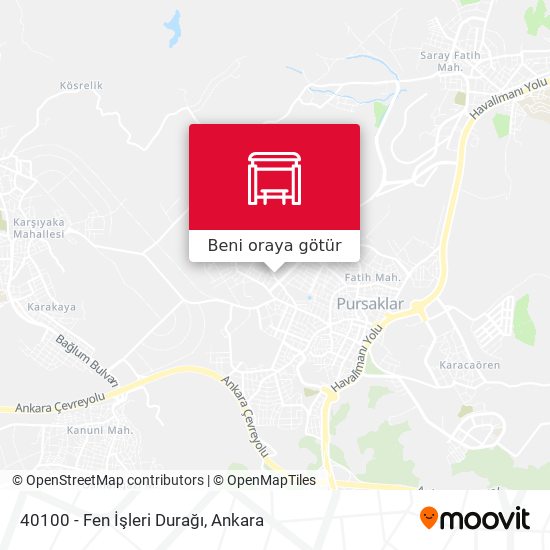 40100 - Fen İşleri Durağı harita