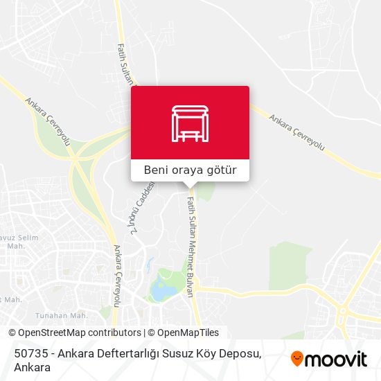 50735 - Ankara Deftertarlığı Susuz Köy Deposu harita