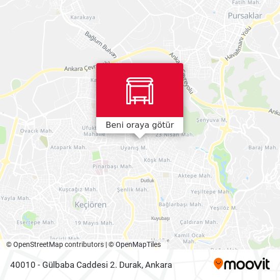 40010 - Gülbaba Caddesi 2. Durak harita