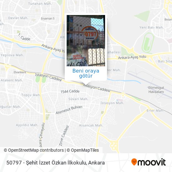 50797 - Şehit İzzet Özkan İlkokulu harita