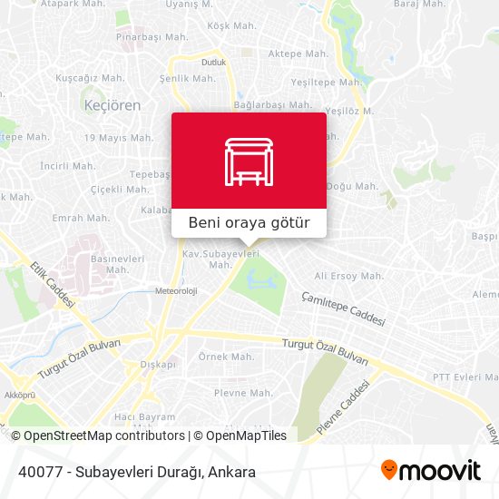40077 - Subayevleri Durağı harita
