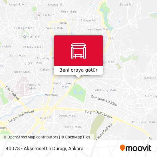 40078 - Akşemsettin Durağı harita