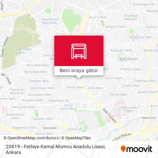 20819 - Fethiye Kemal Mumcu Anadolu Lisesi harita