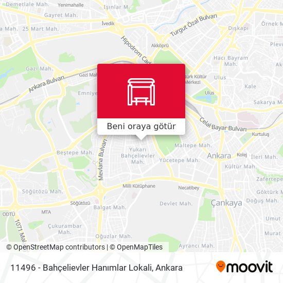 11496 - Bahçelievler Hanımlar Lokali harita