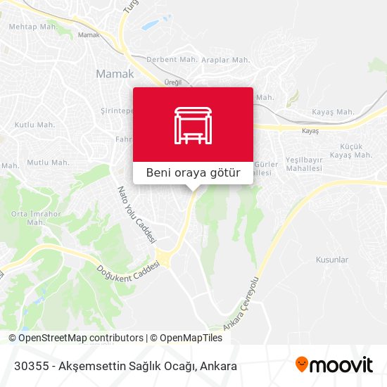 30355 - Akşemsettin Sağlık Ocağı harita