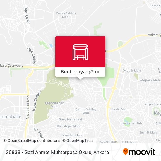 20838 - Gazi Ahmet Muhtarpaşa Okulu harita