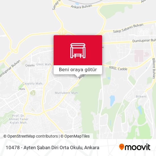 10478 - Ayten Şaban Diri Orta Okulu harita